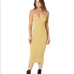 Allsaints Lexi Yellow Crochet Maxi Dress